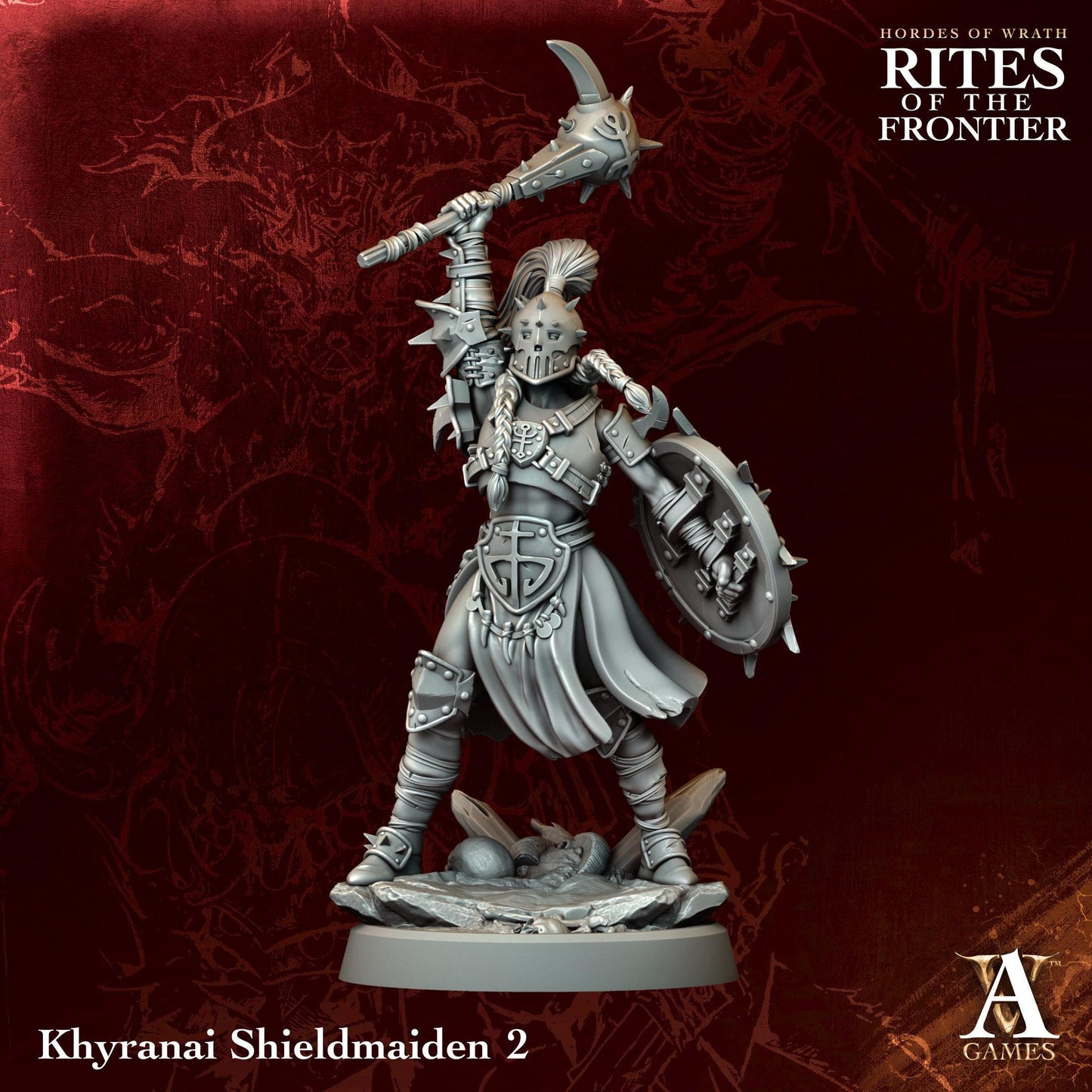 3D Printed Khyranai Shieldmaidens by Archvillain Games