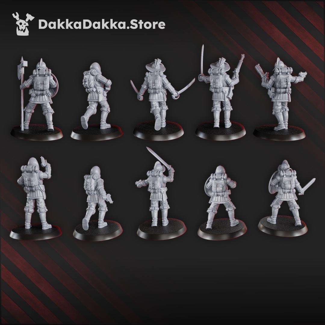 3D Printed Trench Conquistadors x10 by DakkaDakka Mininatures