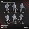 Six 3D printed Conquistador figures from the Trench Elite series by Last Hope Miniatures, detailed miniatures for tabletop gaming.