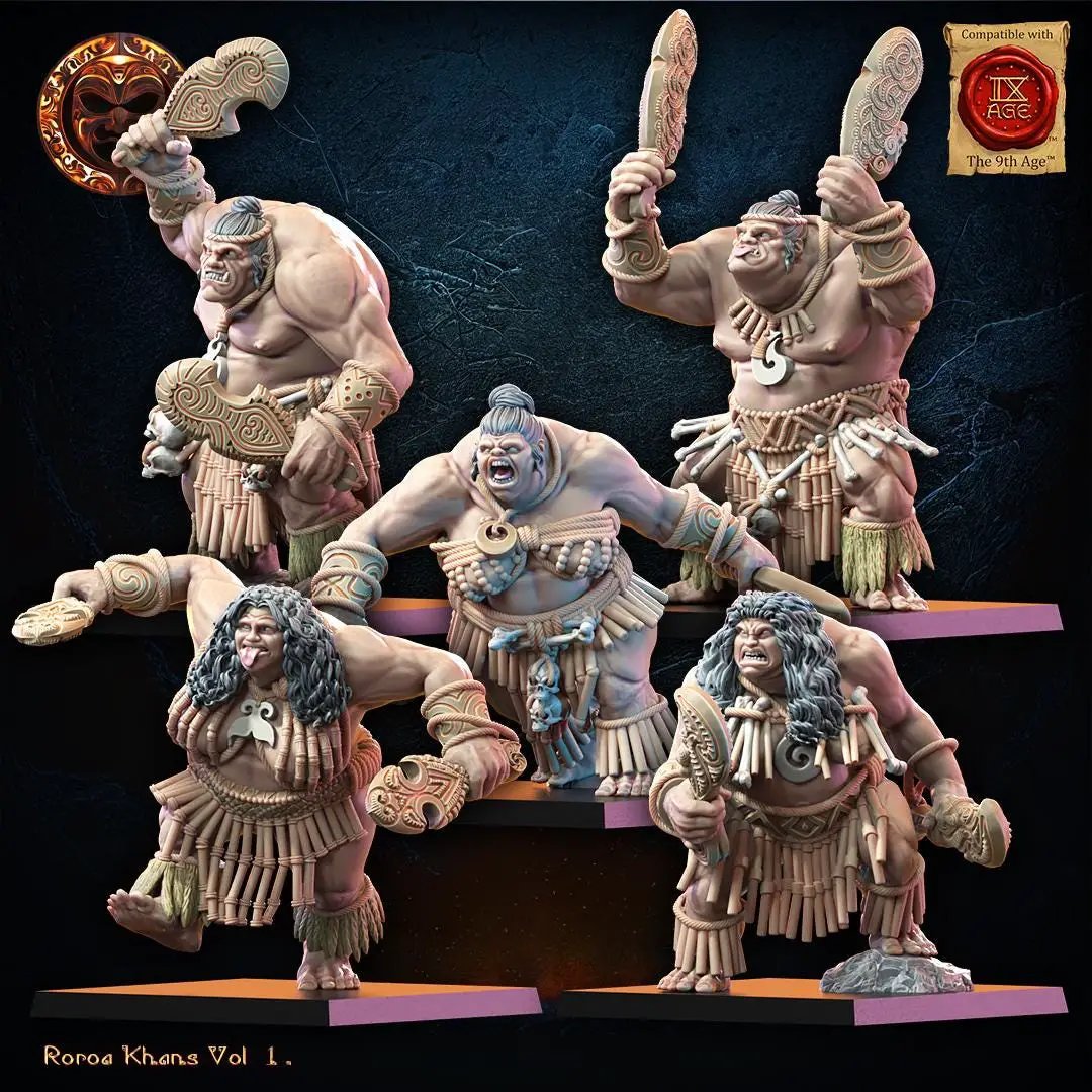 3D printed Roroa Khans Regiment miniatures by Last Hope Miniatures, showing detailed figures in a military pose.