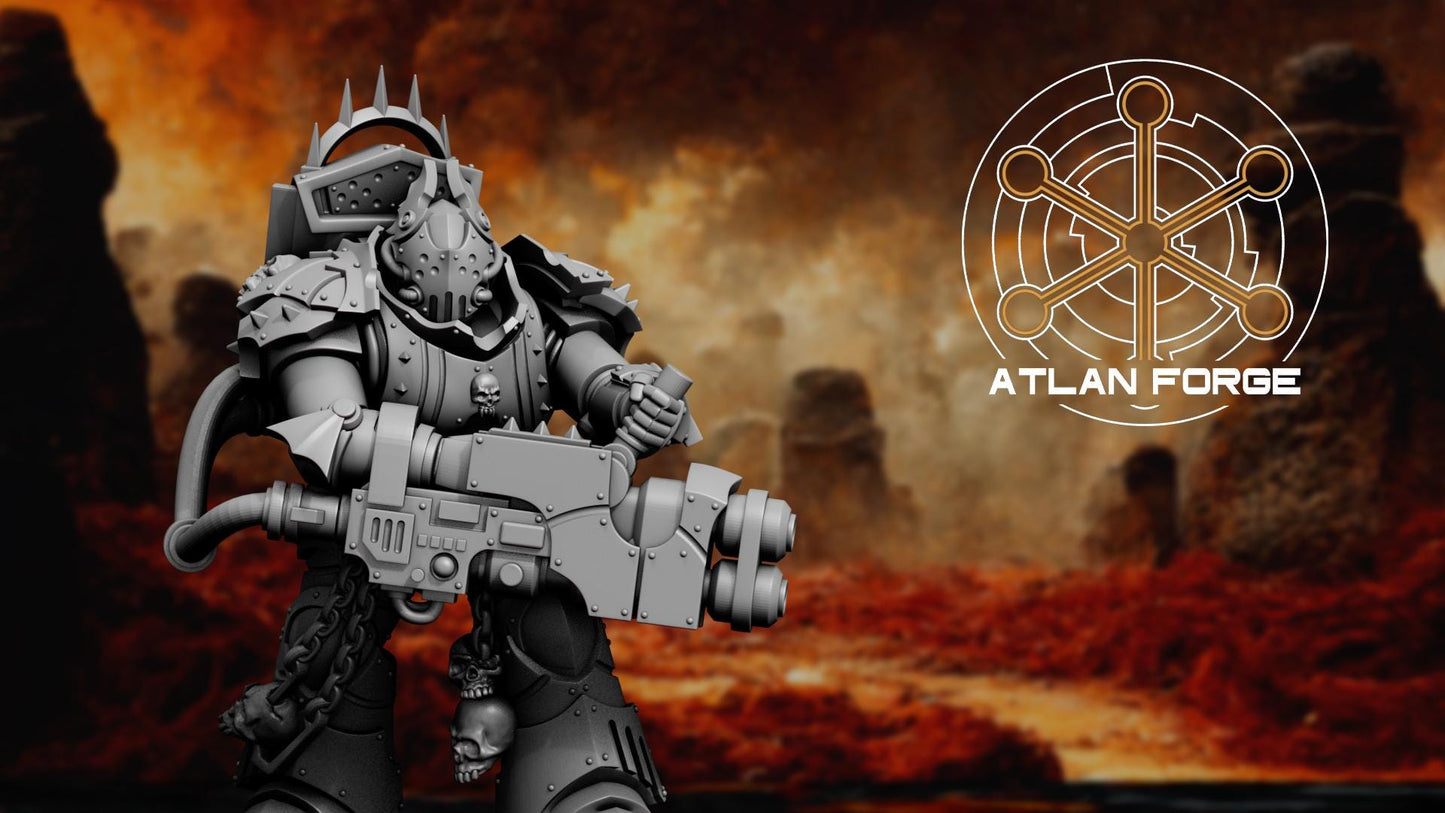 3d Printed Vampire Knight Desecrators by Atlan Forge Miniatures