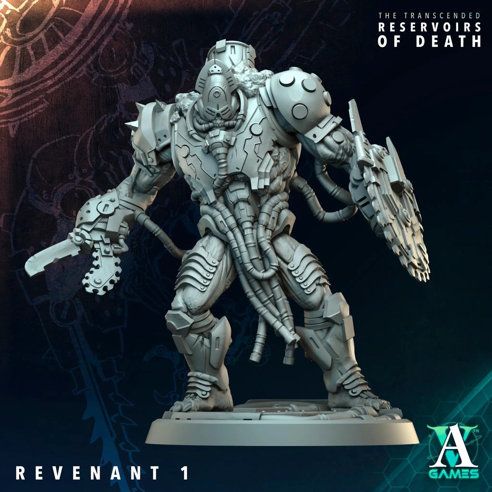 3D printed Revenants miniatures by Last Hope Miniatures for Archvillain Games, featuring detailed undead figures on a textured base.