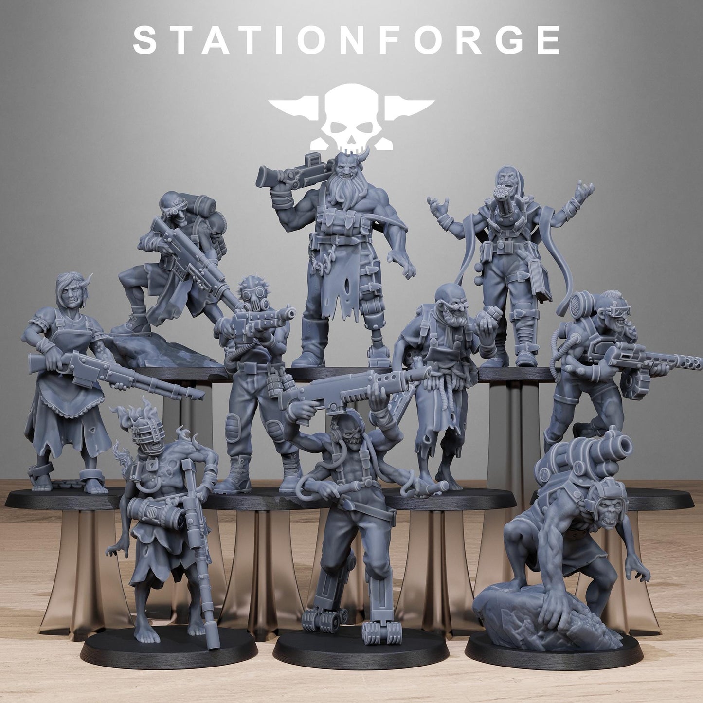 3D Printed Corrupted Abhumans by StationForge Miniatures