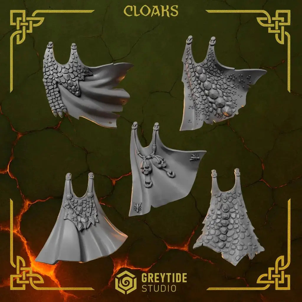 3d Printed Anvil Wardens Cloaks x10 by Greytide Studio by Last Hope Miniatures