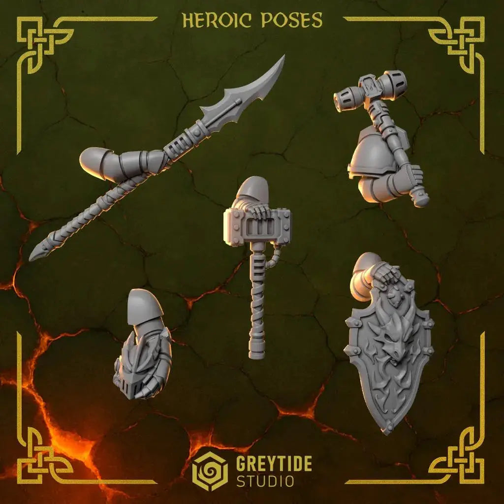 3d Printed Anvil Wardens Heroic Poses by Greytide Studio by Last Hope Miniatures