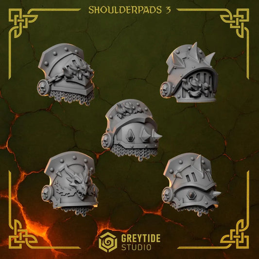 3d Printed Anvil Wardens Shoulders #3 x10 by Greytide Studio