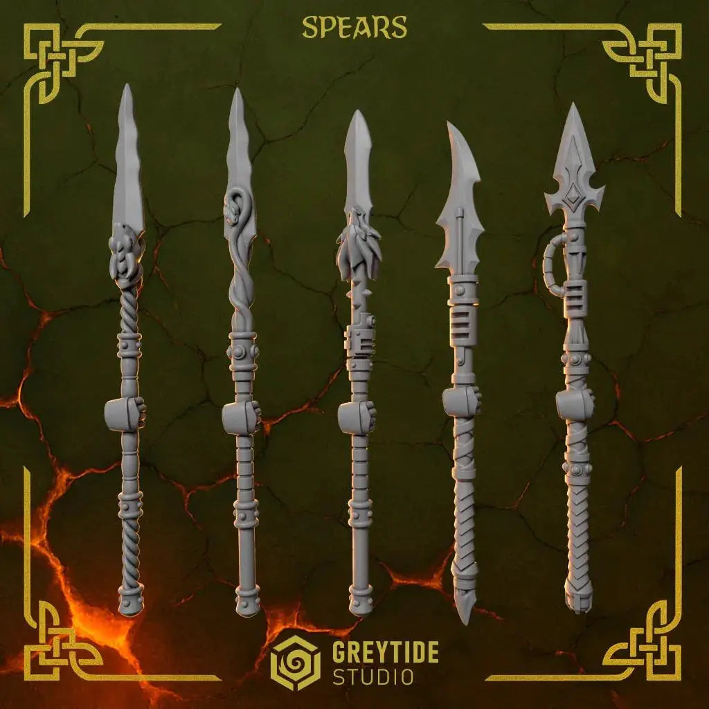 3d Printed Anvil Wardens Spears x10 by Greytide Studio by Last Hope Miniatures