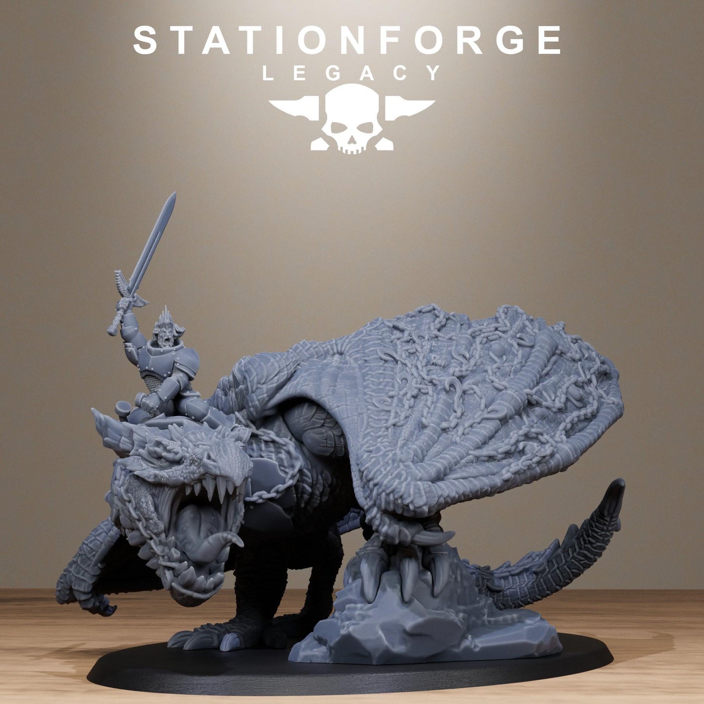 3D Printed Solaris Dragon by StationForge Miniatures