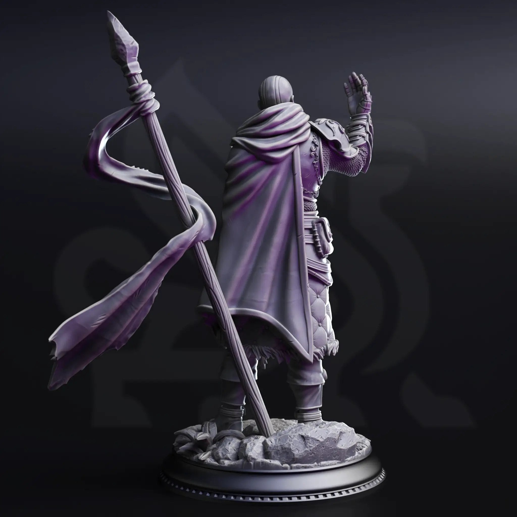 3D printed Psionic Knight miniature by Last Hope Miniatures, detailed fantasy warrior figure from DM Stash.