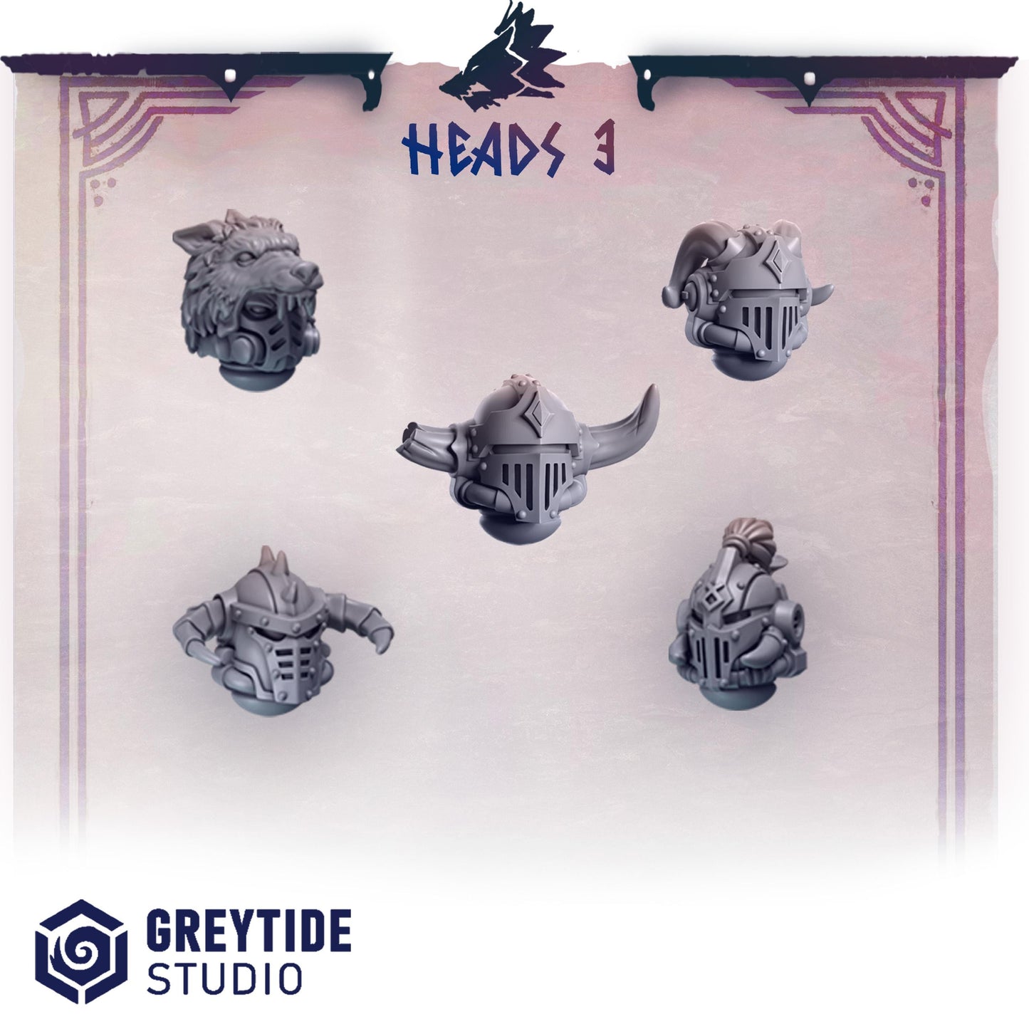3d Printed Primal Hounds Helmets x10 by Greytide Studio
