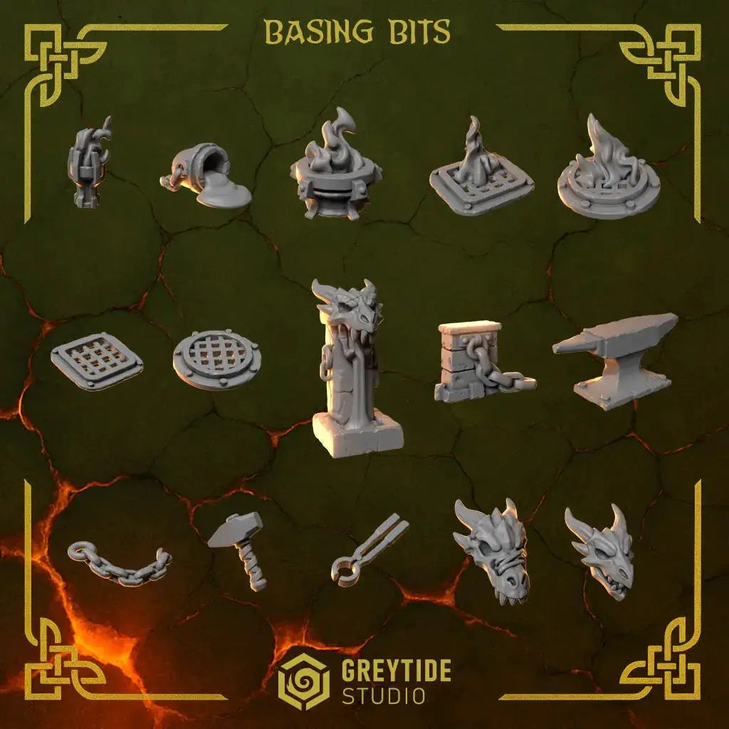 3d Printed Anvil Wardens Basing Bits by Greytide Studio by Last Hope Miniatures