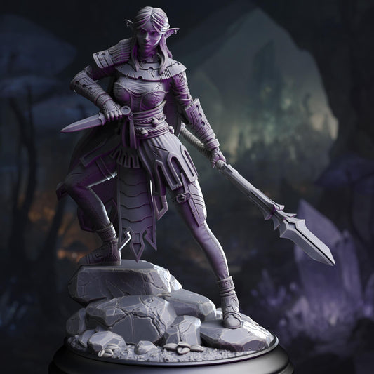 3D Printed Drow Pathfinder by DM Stash
