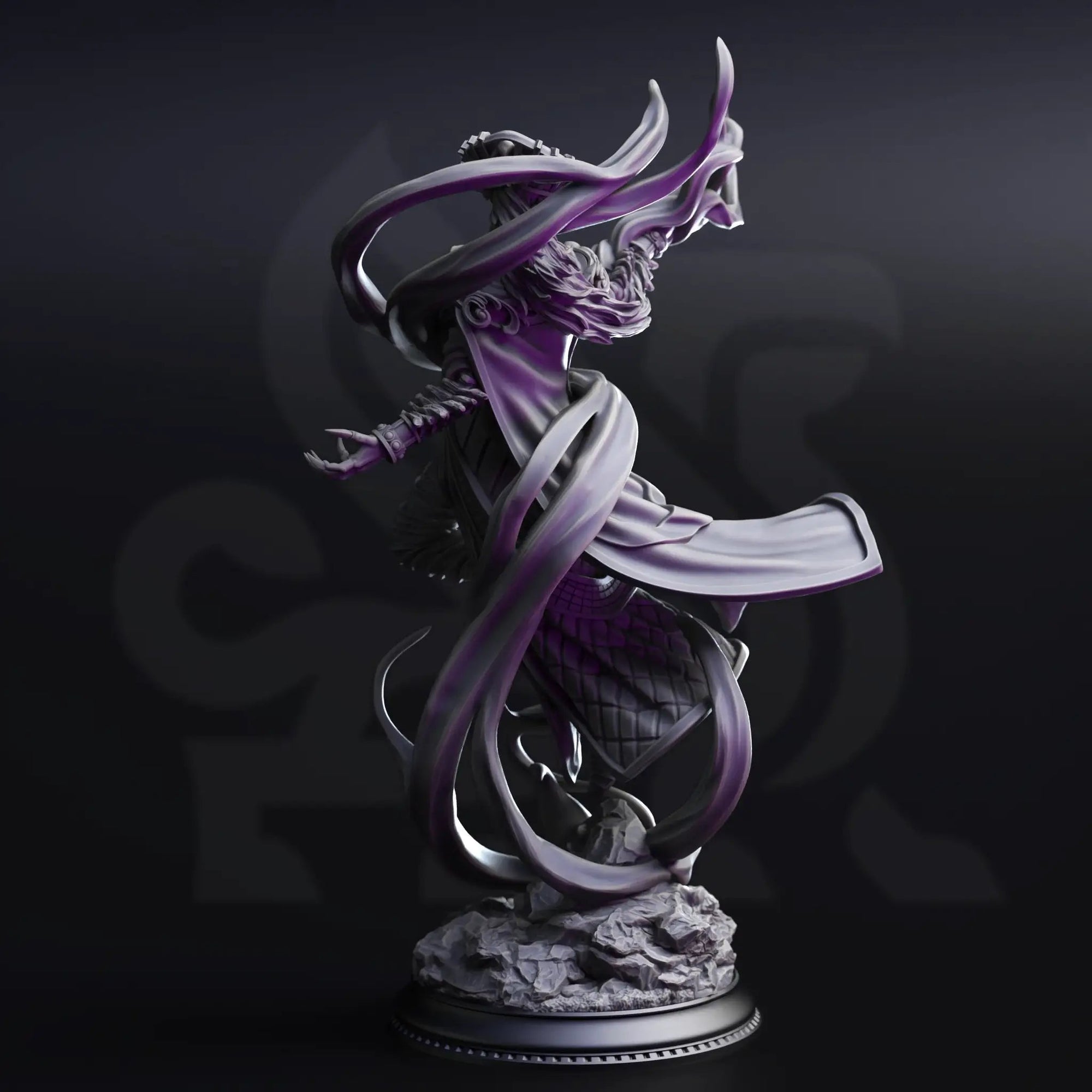 3D printed Planar Sorceress miniature by Last Hope Miniatures, detailed fantasy figure with magical staff and flowing robes.