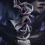 3D printed Planar Sorceress figurine by Last Hope Miniatures, detailed fantasy miniature with intricate design and dynamic pose.
