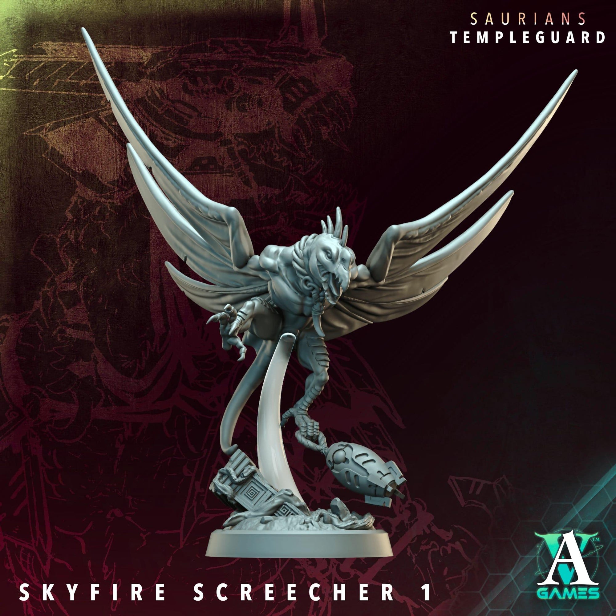 3D Printed Skyfire Screechers by Archvillain Games