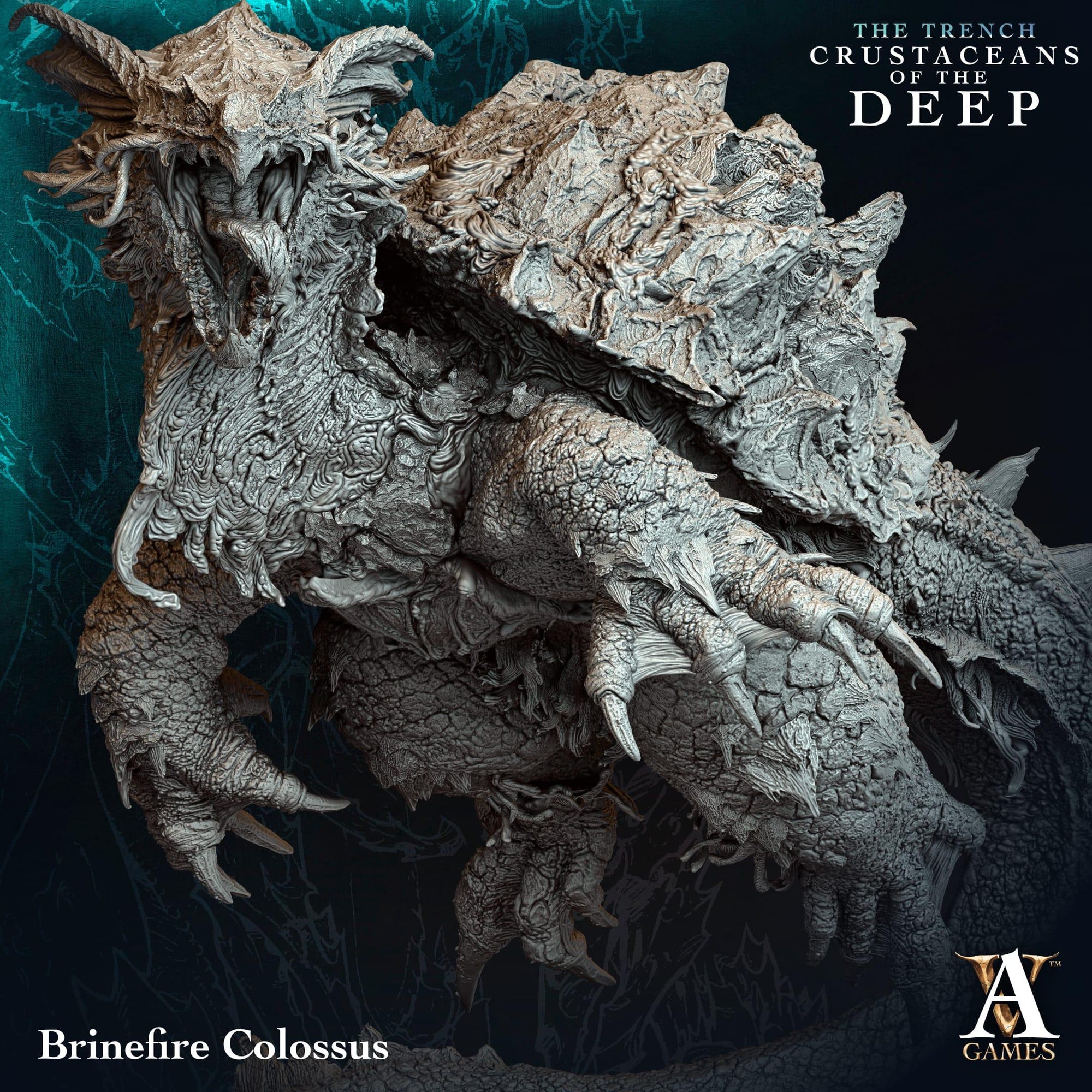 3D Printed Brinefire Colossus by Archvillain Games