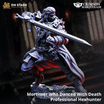 3D printed Professional Hexhunter Mortimer miniature by Last Hope Miniatures for tabletop gaming.