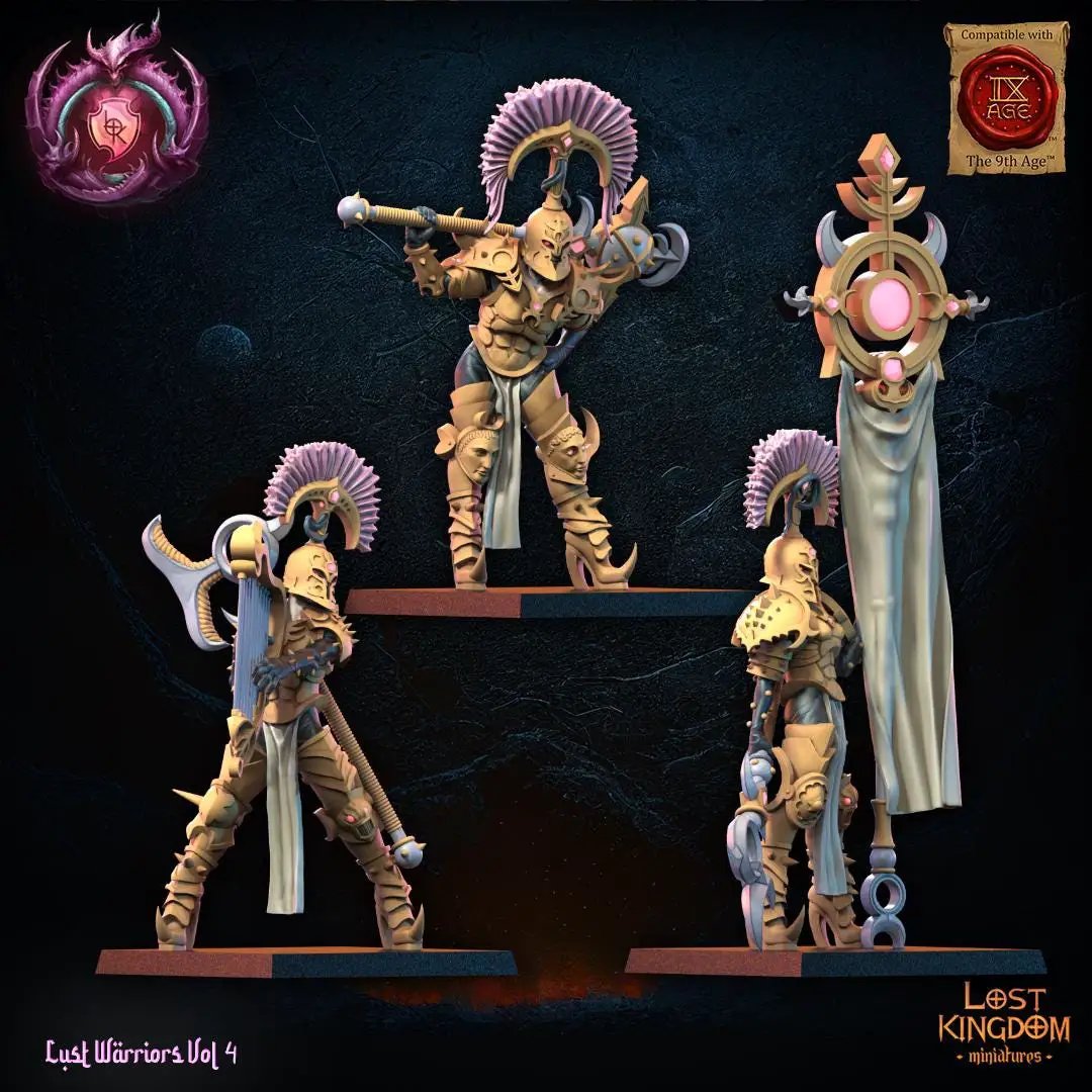 3D Printed Lust Chosen Command Group by Lost Kingdom Miniatures by Last Hope Miniatures