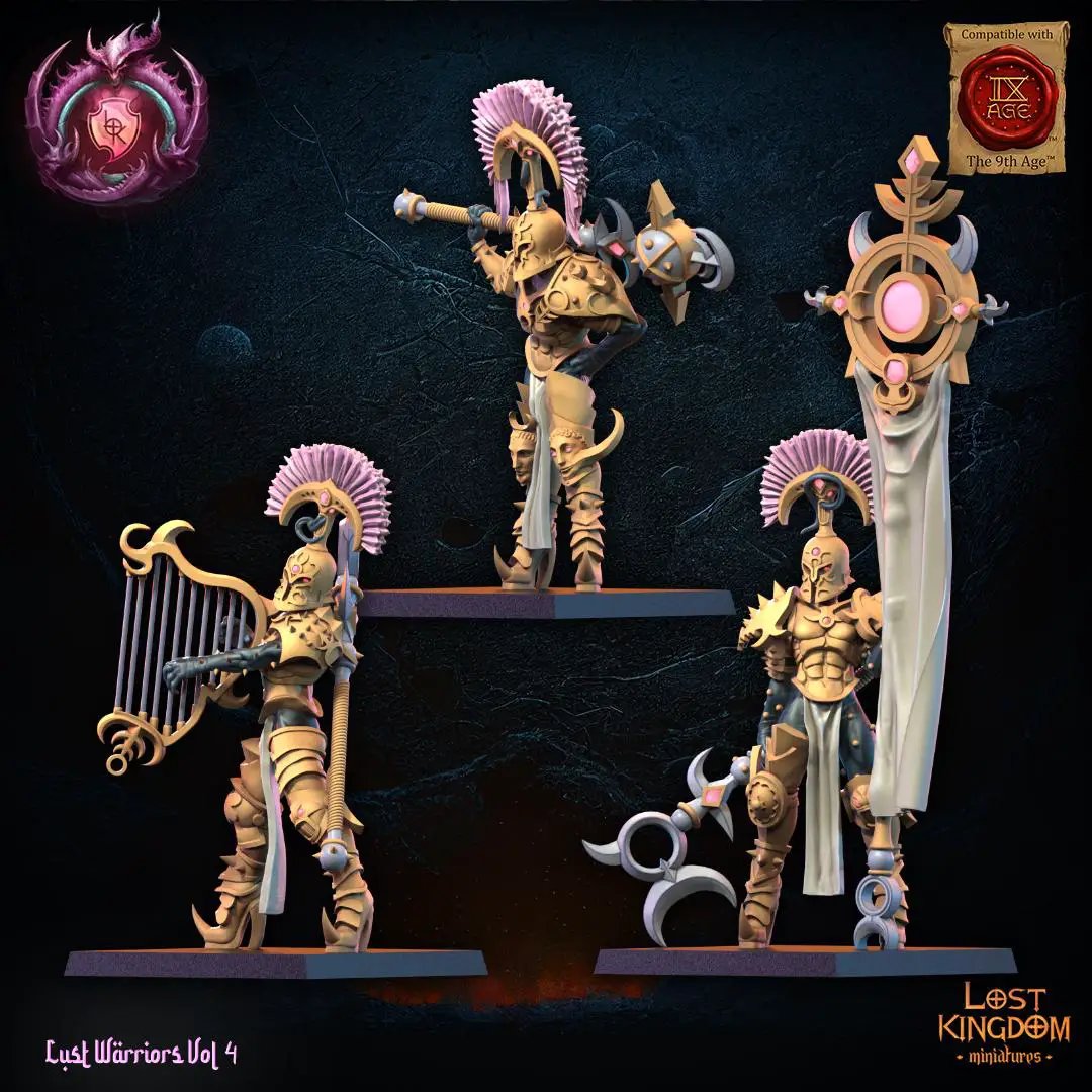 3D Printed Lust Chosen Command Group by Lost Kingdom Miniatures by Last Hope Miniatures
