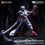 3D printed Eldritch Fiend Hunter miniature of Catarina Von Strassen by Last Hope Miniatures, detailed model for tabletop gaming.