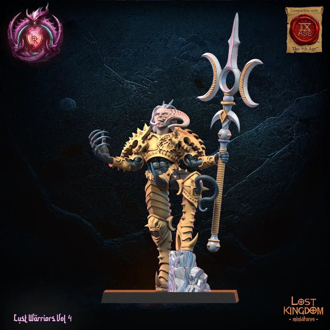 3D Printed Aurenis, Lust Chosen Lord by Lost Kingdom Miniatures by Last Hope Miniatures