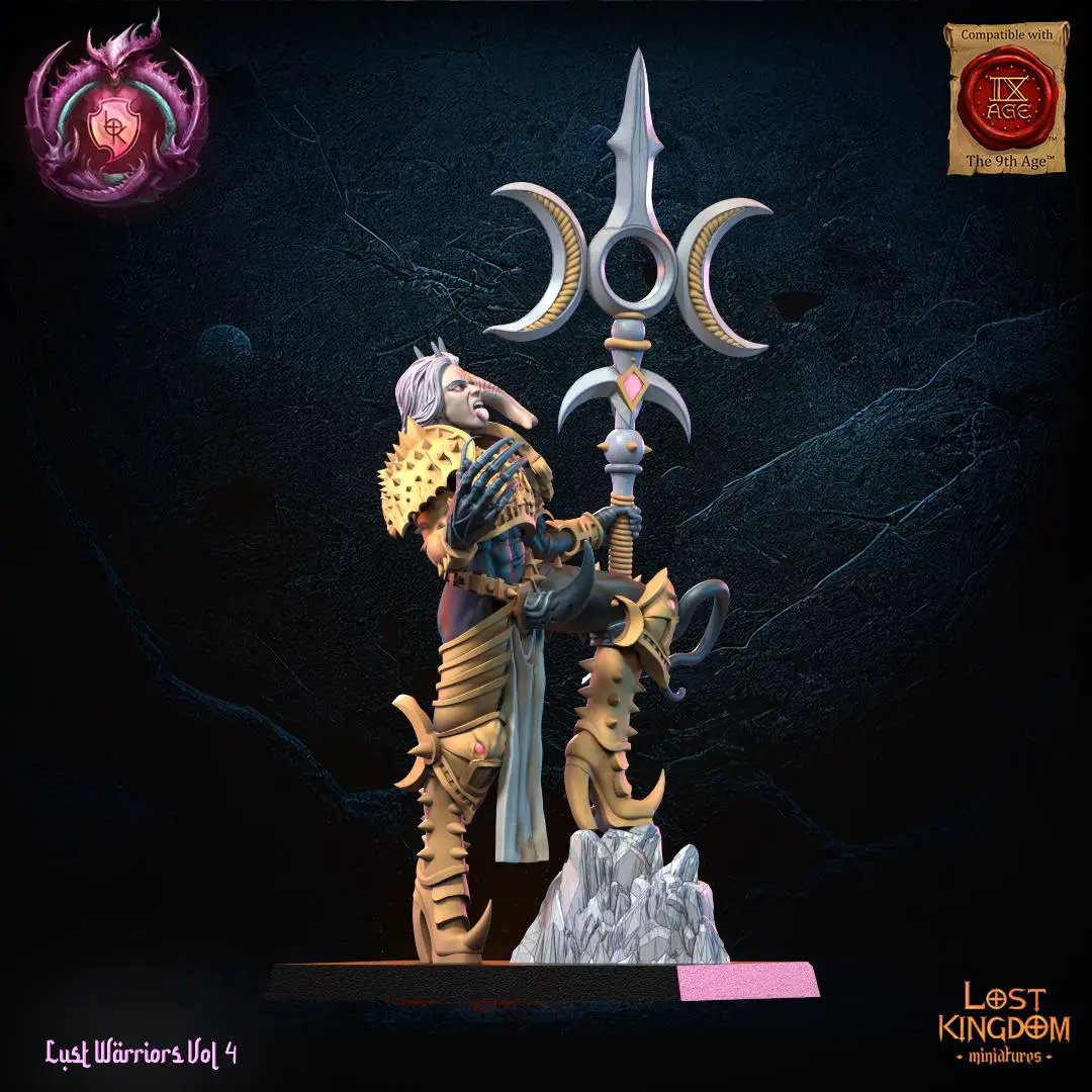 3D Printed Aurenis, Lust Chosen Lord by Lost Kingdom Miniatures by Last Hope Miniatures