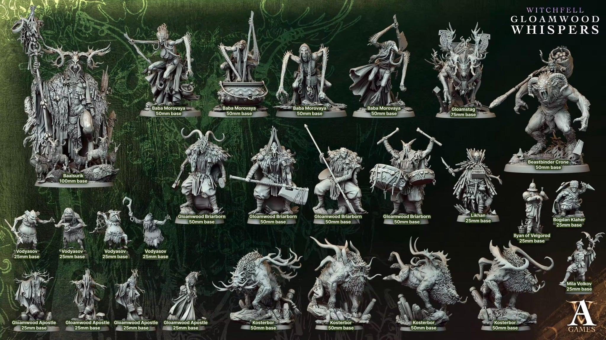 3D Printed Gloamwood Apostles by Archvillain Games