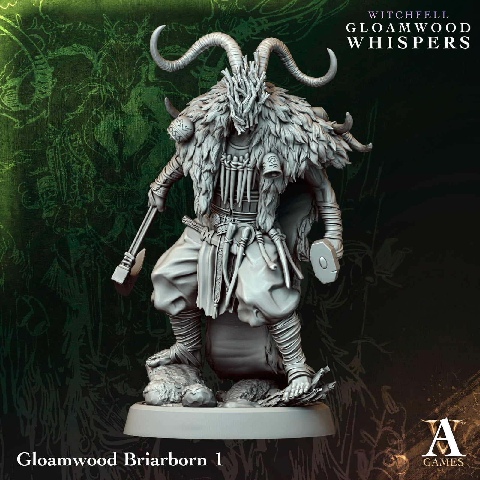 3D Printed Gloamwood Briarborns by Archvillain Games
