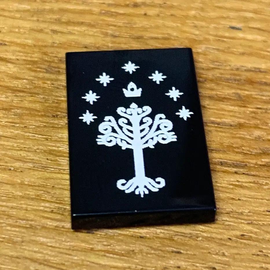 Gondor Banner (LOTR) Printed 2x3 Tile made using LEGO part - B3 Customs by B3 Customs