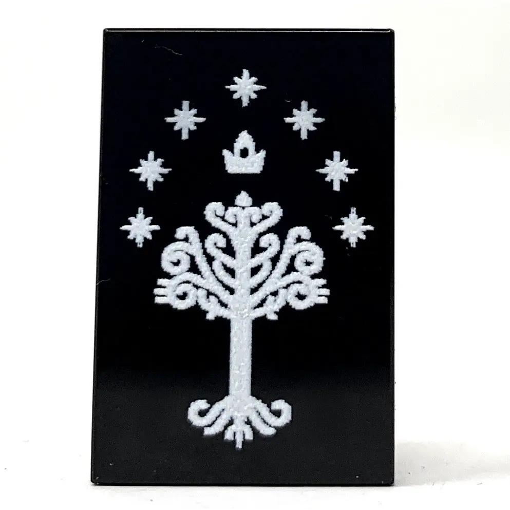 Gondor Banner (LOTR) Printed 2x3 Tile made using LEGO part - B3 Customs by B3 Customs