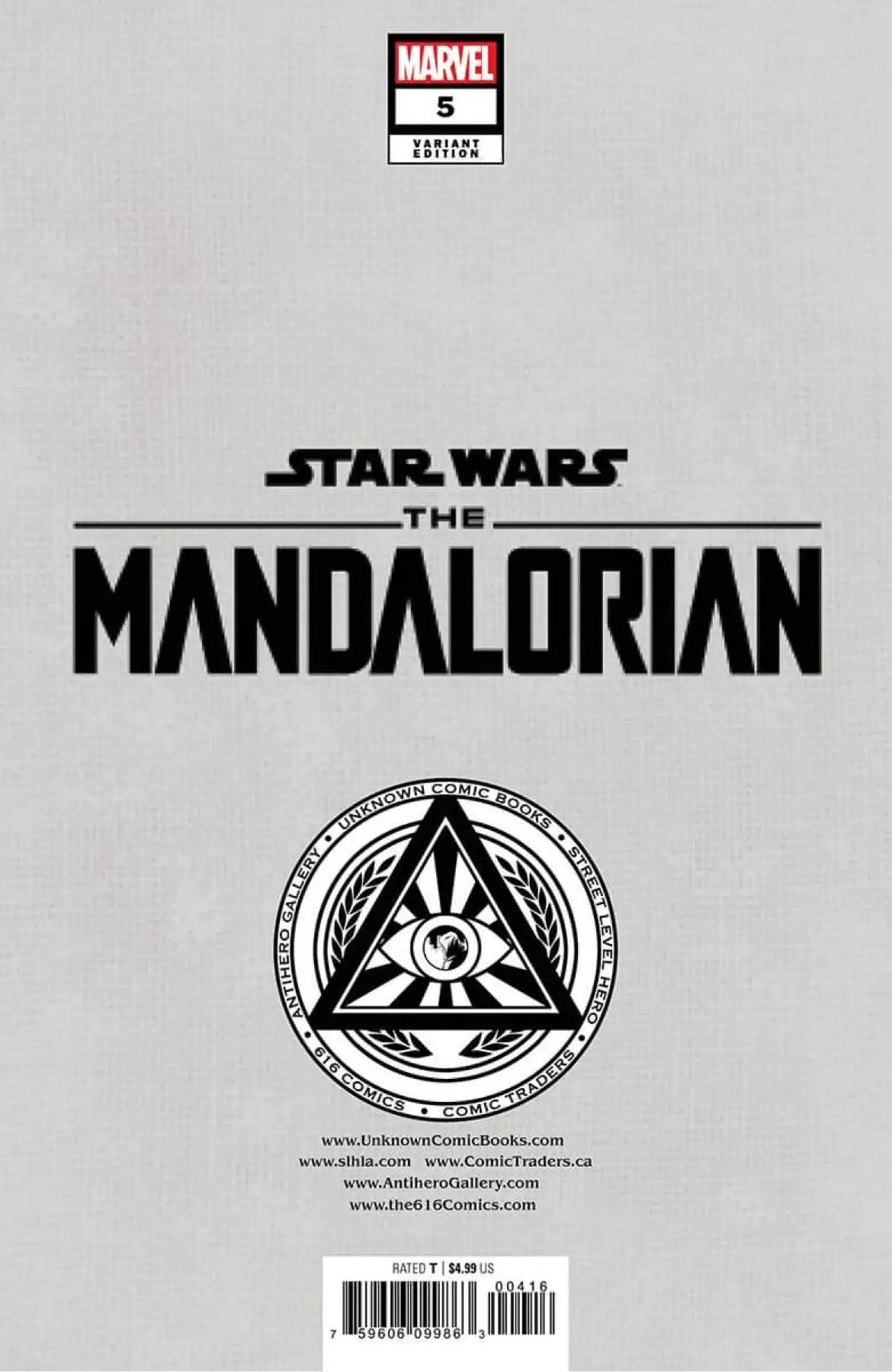 Star Wars: The Mandalorian #5 Unknown Comics Patch Zircher Exclusive Var (11/02/2022) by Unknown Comic Books