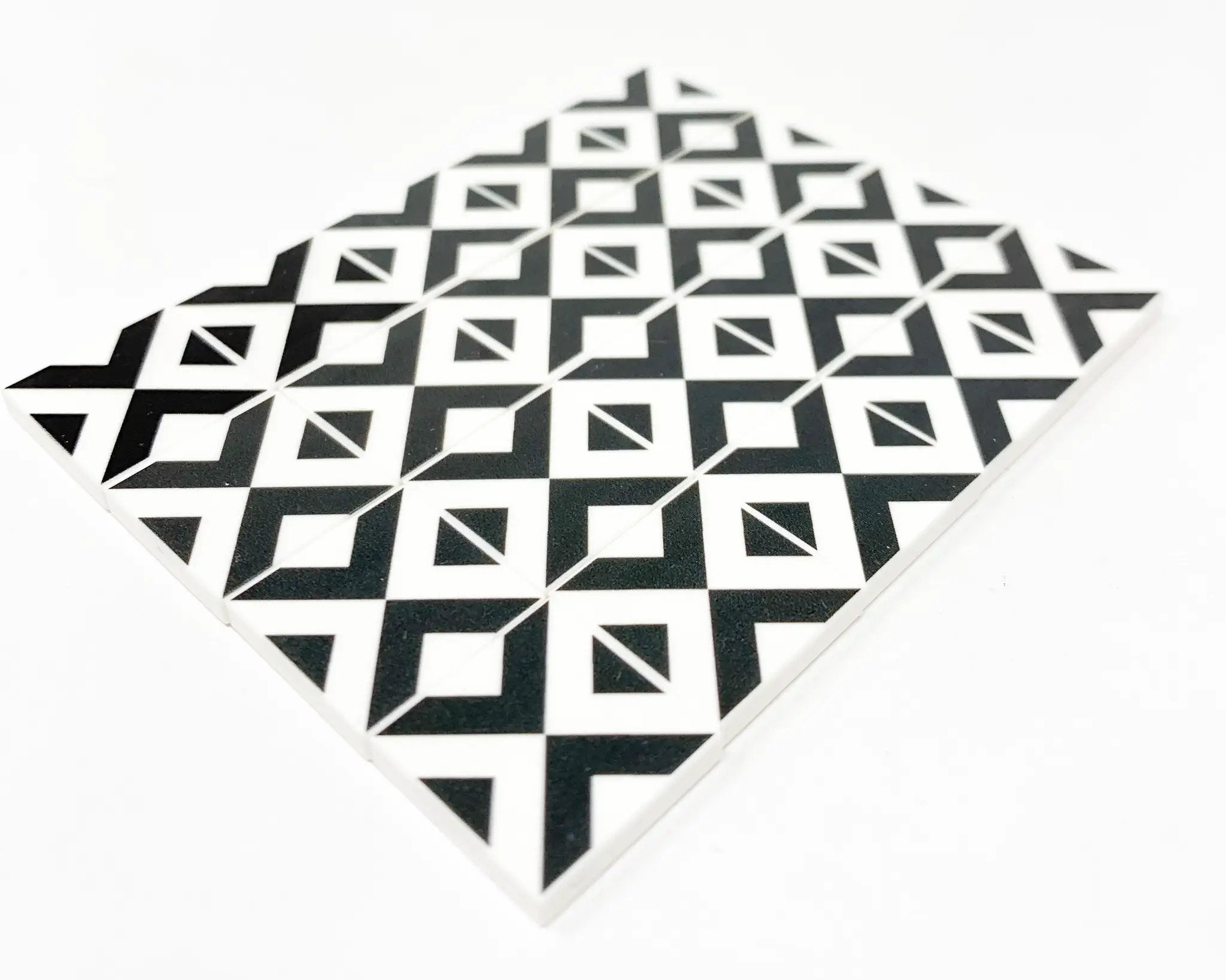 Black & White Kitchen / Diner Flooring - B3 Customs® Printed 2x2 Tile by B3 Customs