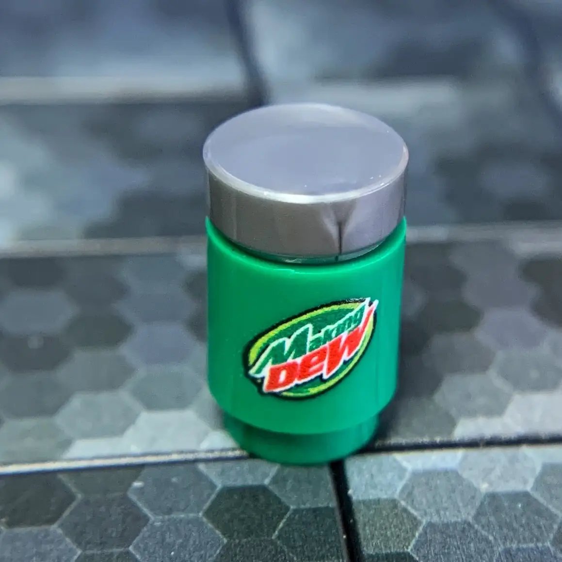 B3 Customs® Printed Making Dew Soda Can made using LEGO parts by B3 Customs