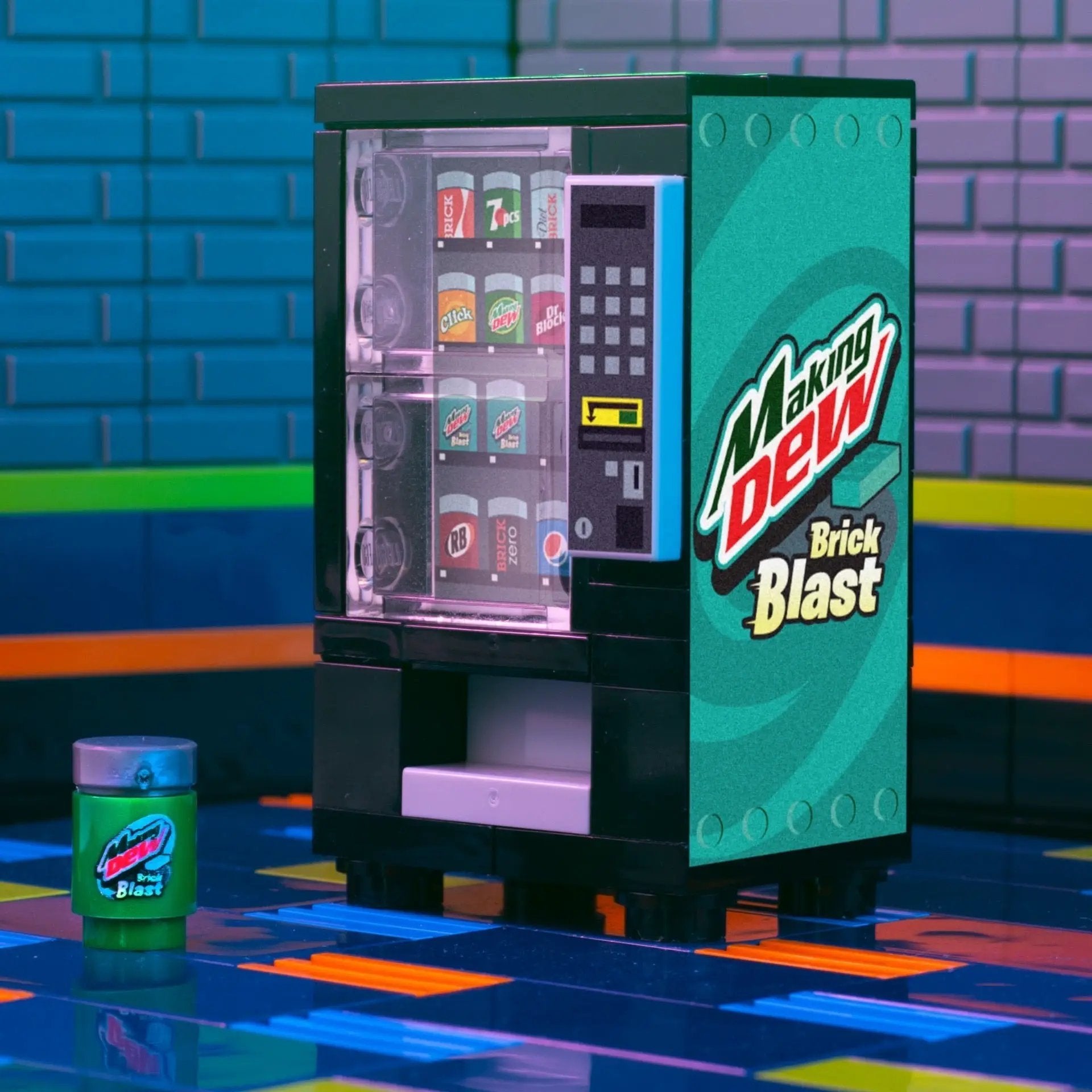 Making Dew (Brick Blast) - B3 Customs Soda Vending made using LEGO parts by B3 Customs