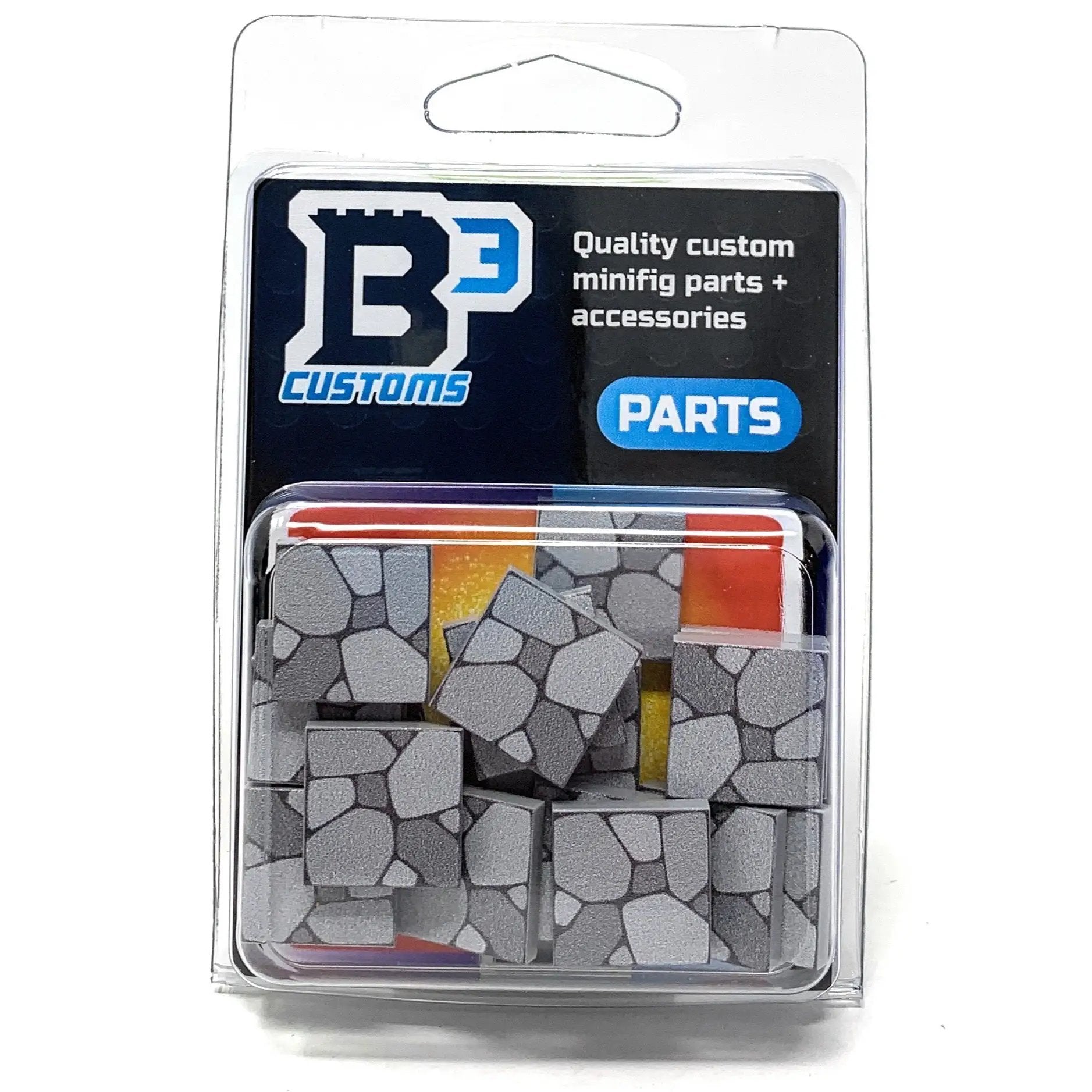 Cobblestone Tile Part Pack (20 Tiles) made with LEGO parts - B3 Customs by B3 Customs