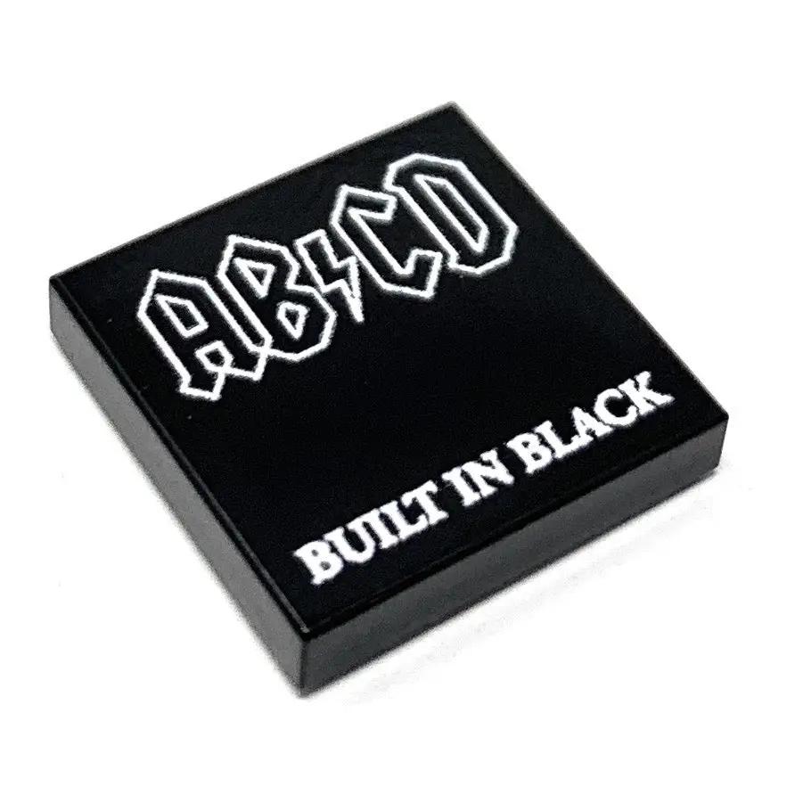 AB / CD Built in Black Music Album Cover (2x2 Tile) made using LEGO tile by B3 Customs
