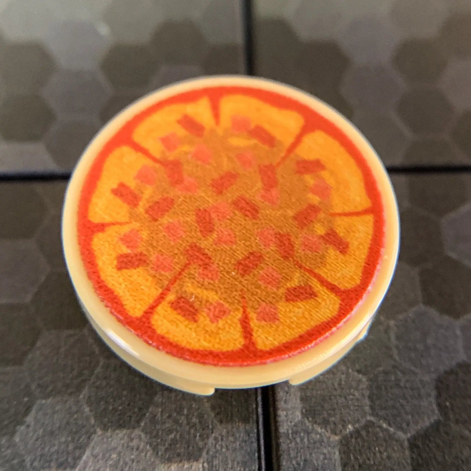 Ham & Bacon Pizza Pie - Custom (2x2 Round Tile) by B3 Customs