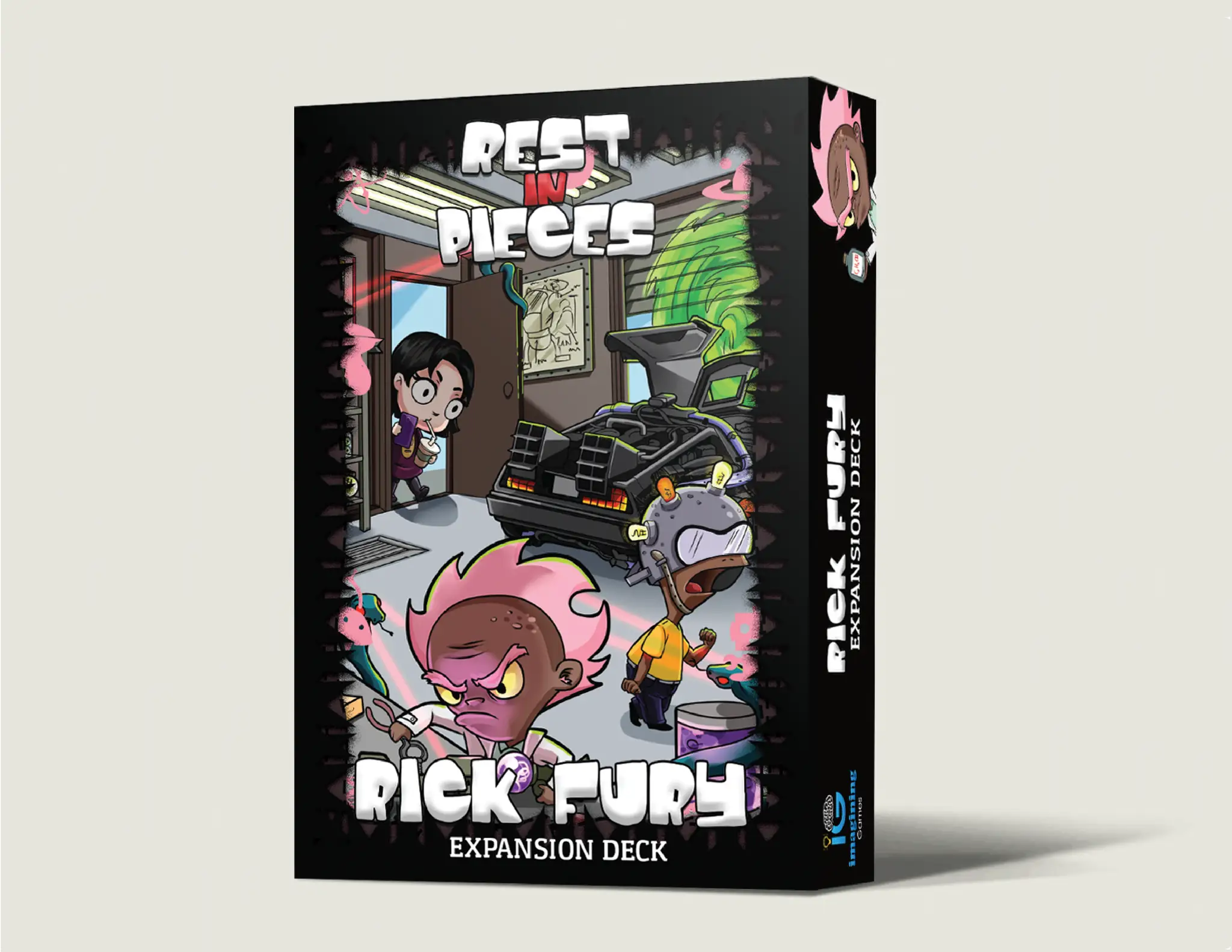 Rick Fury Deck RPG expansion box set by Imagining Games featuring colorful cards and game artwork for role-playing adventures.