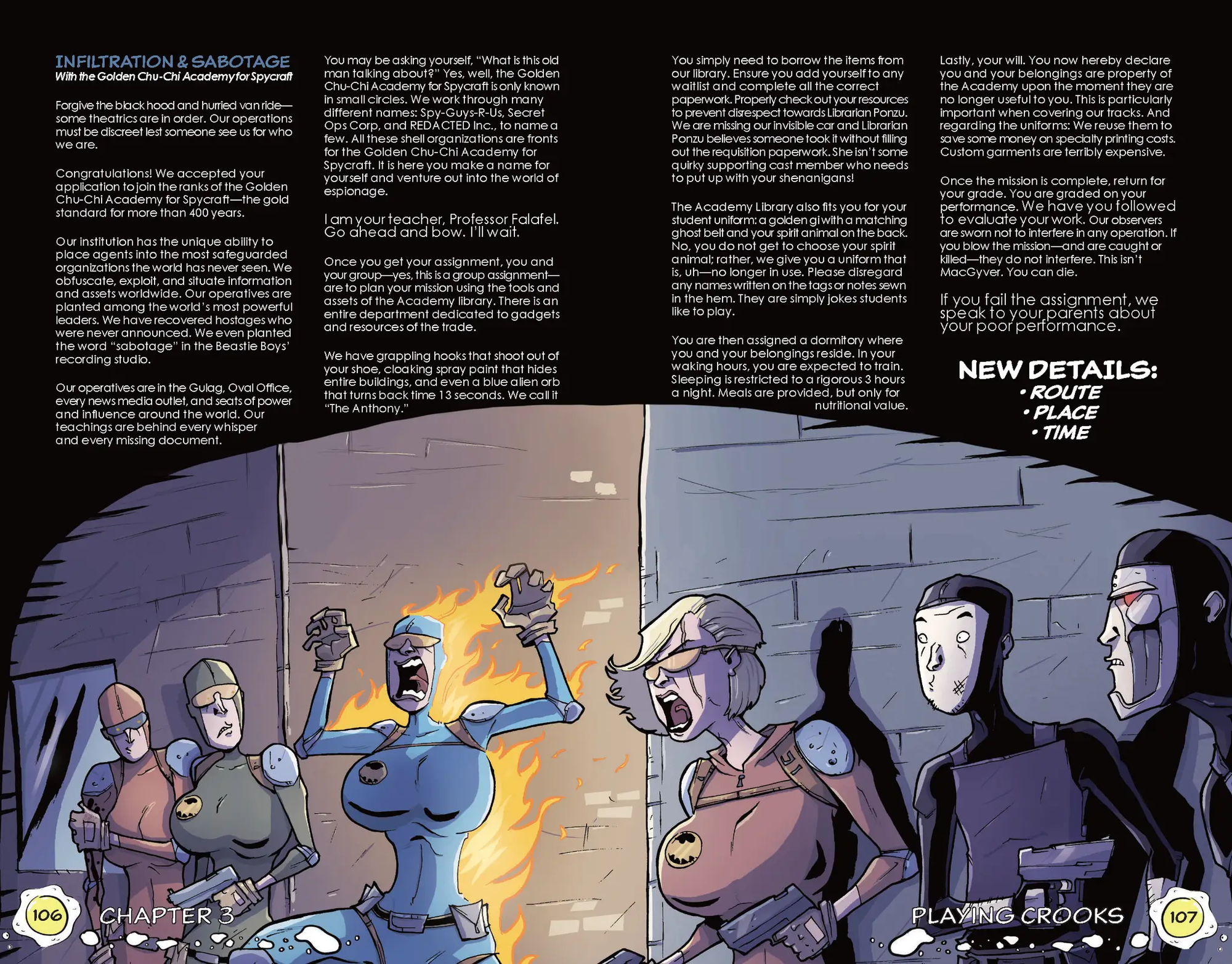 Imagining Games CHEWniverse RPG supplement in PDF format, featuring colorful role-playing game graphics and text.