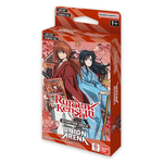 Rurouni Kenshin Union Arena Starter Deck card from THE MIGHTY HOBBY SHOP, featuring colorful anime character artwork.