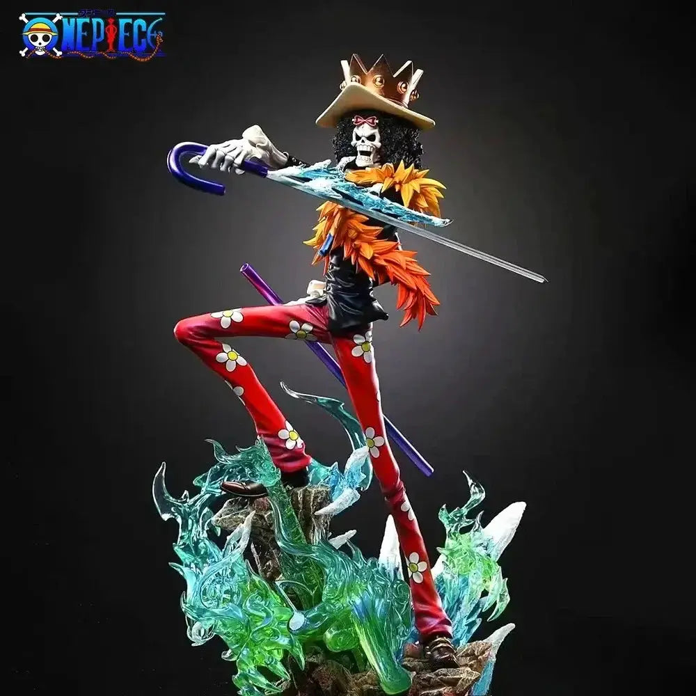 33cm One Piece Brook anime figure by Infinite Visibility, featuring Brook as Soul King with display box.