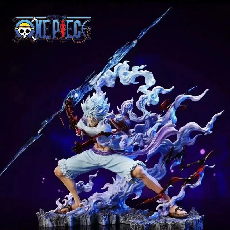 28cm Luffy anime figure from One Piece by Infinite Visibility, Lightning Movable Model with dynamic pose and detailed features.
