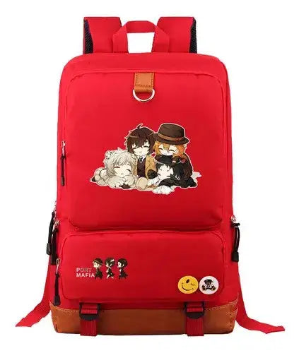 Unisex backpack featuring One Piece Luffy print, Infinite Visibility brand, suitable for school or travel, with adjustable straps.