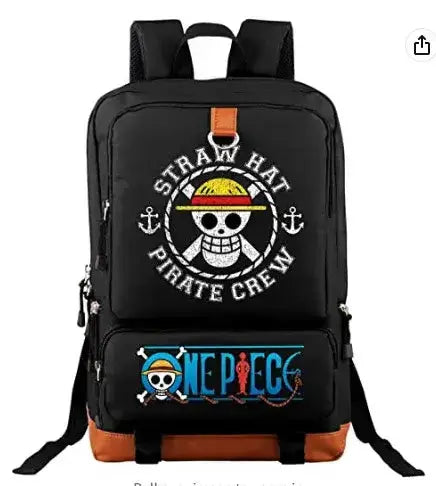 Unisex backpack with Luffy print from Infinite Visibility, featuring a spacious school and travel bag design with colorful character artwork.