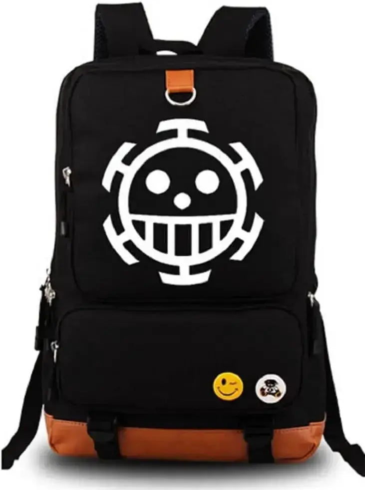 Unisex Luffy printed backpack by Infinite Visibility with colorful character design, ideal for school or travel use