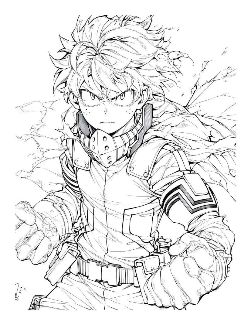 Anime Action Stars Coloring Book Vol 2 by Infinite Visibility, showing vibrant anime character illustrations on a digital download page.