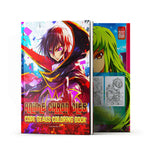 Anime Chronicles: Rebellion Unleashed! Code Geass coloring book volume 9 by Infinite Visibility, featuring anime-themed illustrations.