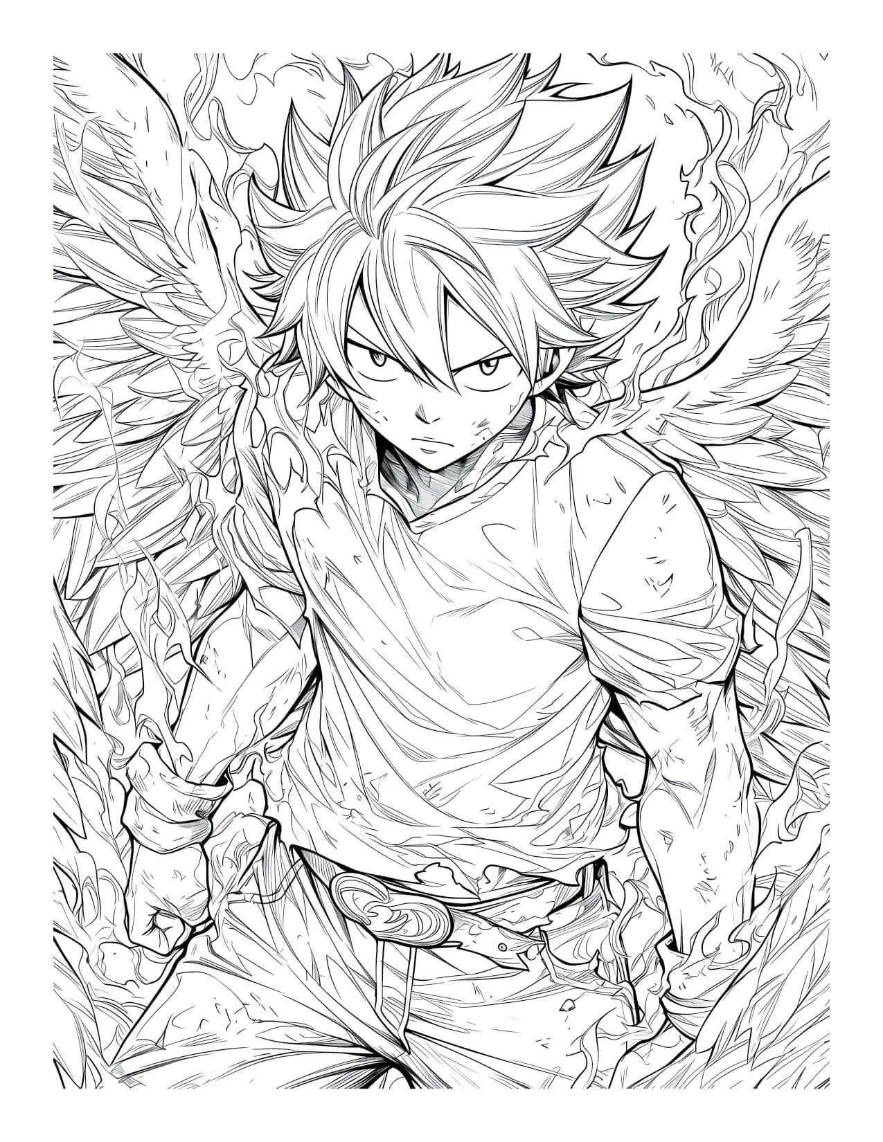 Fairy Tail coloring book digital download PDF Volume 17 featuring 60 pages of anime-inspired manga art by Infinite Visibility.