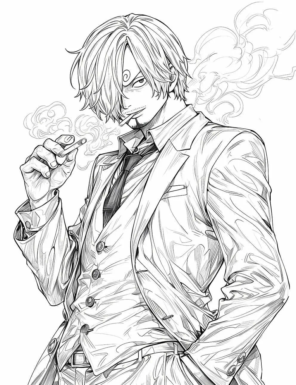 Sanji's Suave Smoke: One Piece Coloring Adventure | Infinite Visibility by Infinite Visibility