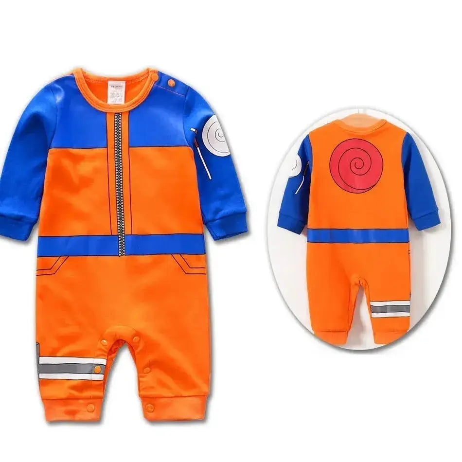 Anime baby romper cosplay costume for newborns and infants, featuring cute character design from Infinite Visibility.